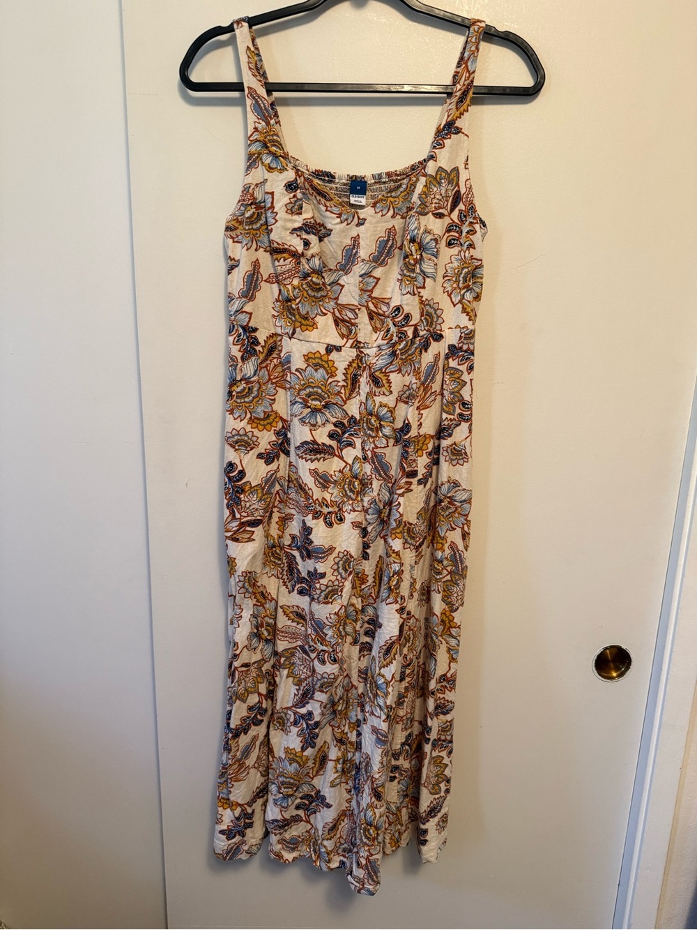 Old Navy Midi Dress | White Paisley | Size M